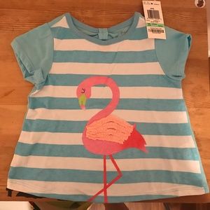 Blue Shirt w Pink Flamingo/ 18 months